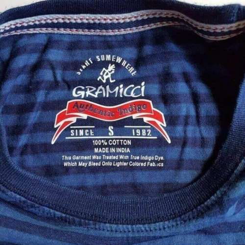 🚩🇺🇸美版 Gramicci 藍染橫間 T-Shirt 顏色: Indigo Stripe 細碼 Not Carhartt、T...
