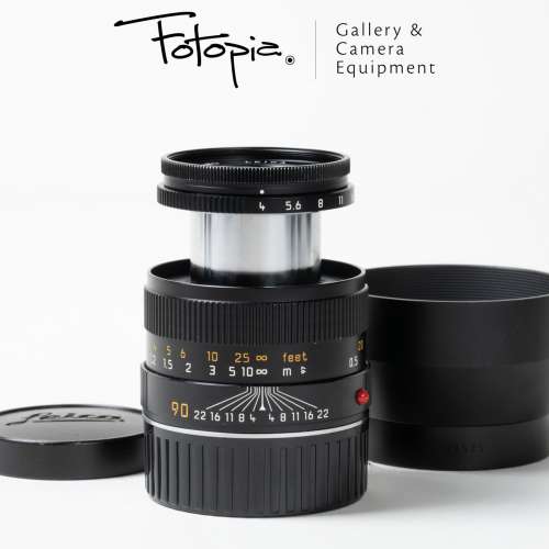 || Leica Macro-Elmar-M 90mm F4 - Black / 11633 with hood (6-bit coded) ||