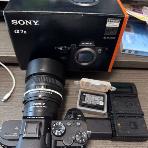 Sony A7III 淨機連鏡頭和轉接環