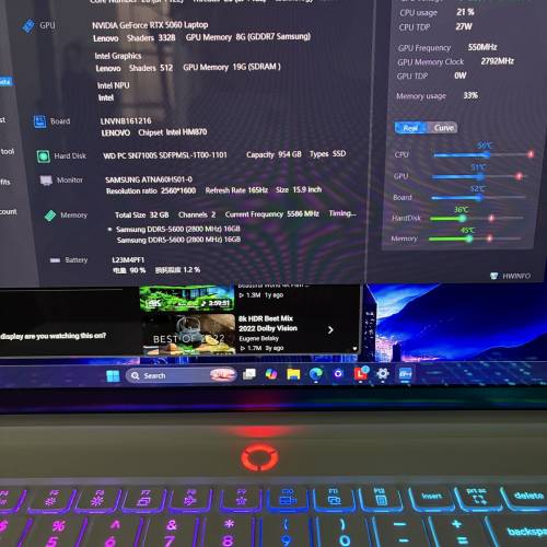 1.99Kg OLED 5060 Legion 7i U7-255HX 32GB 1TB 16吋QHD 165Hz