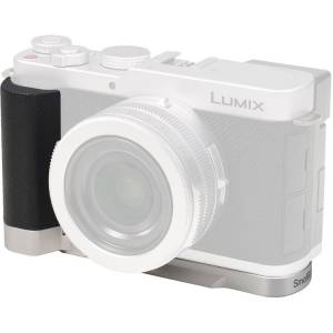 L-Shaped Mount Plate with Silicone Handle for Panasonic LUMIX L10 (Silver)
