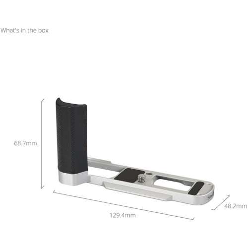 L-Shaped Mount Plate with Silicone Handle for Panasonic LUMIX L10 (Silver)