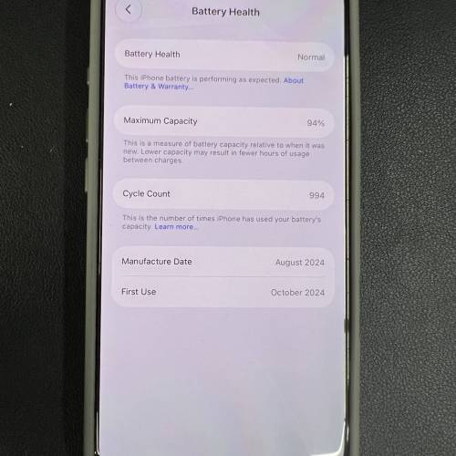 Apple iPhone 16 Pro 256GB 沙漠金色 電池健康度94%連盒 已過保養￼