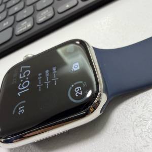 Apple Watch Series 9 不鏽鋼，45mm，新淨，電池健康100%