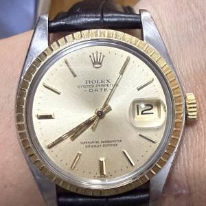 好X新淨😆 Rolex 1505 金鋼  k金圈 34mm錶面 膠鏡 送靚皮帶+原裝包金扣  平到笑🤣$...