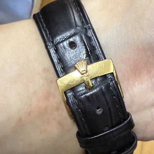 好X新淨😆 Rolex 1505 金鋼  k金圈 34mm錶面 膠鏡 送靚皮帶+原裝包金扣  平到笑🤣$...