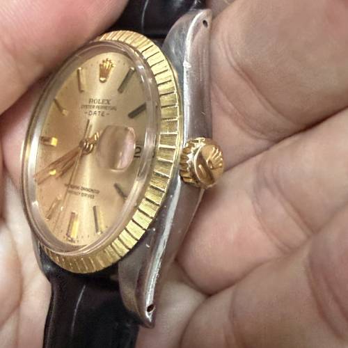 好X新淨😆 Rolex 1505 金鋼  k金圈 34mm錶面 膠鏡 送靚皮帶+原裝包金扣  平到笑🤣$...