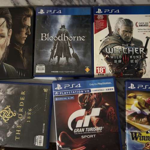 PS4 遊戲 GT, 巫師 witcher 3, metal gear 5, bloodborne, winning post, the orde...
