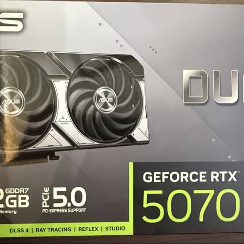ASUS Dual GeForce RTX 5070 12GB OC 全新未開封