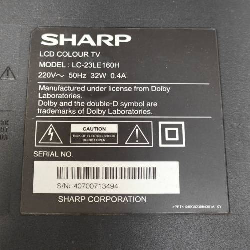(壞 TV Mon ) Sharp LC-23LE160H 23吋 Colour LCD TV 聲寶 夏普 電視 顯示器 Monit...