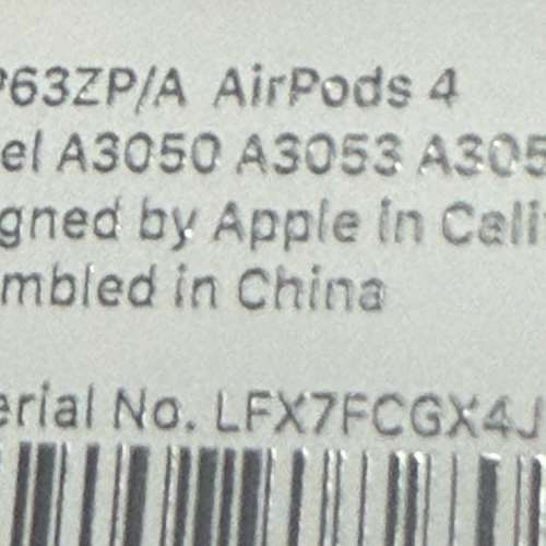 Apple Airpods 4 全新 未開封 行貨