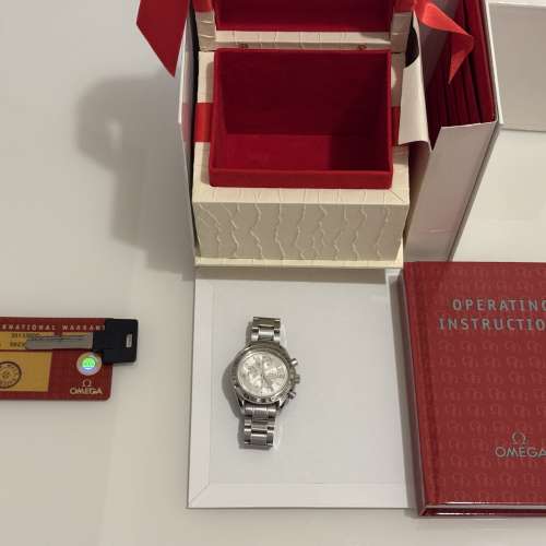 Omega Speedmaster Date 超霸計時日曆款 (銀面 3513.30) 全套有原裝保養卡