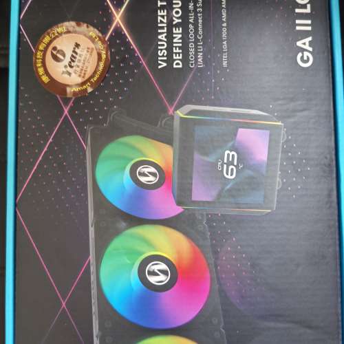 99% New 行貨Lian Li GALAHAD II LCD 360 ARGB CPU水冷 黑色 (六年代理保養）