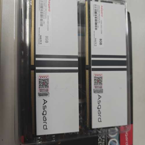 Asgard 16GB (8GBx2) DDR4 3200 白色 RGB