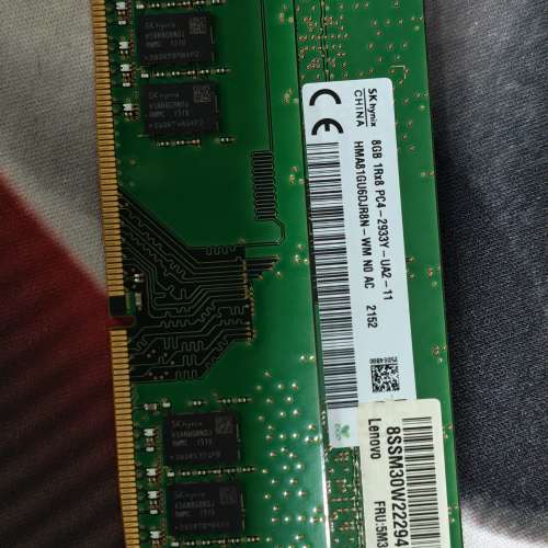 SK hynix RRD4 2933 8G 共2條