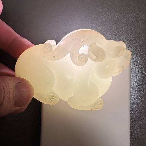 和田玉貔貅手把件