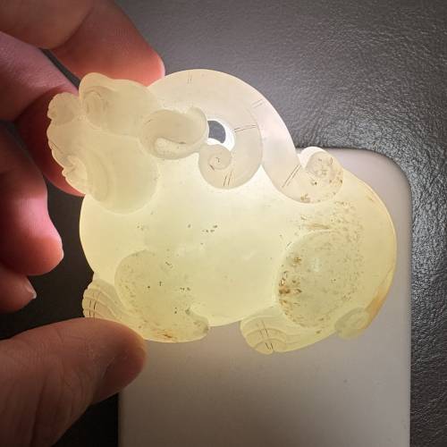和田玉貔貅手把件