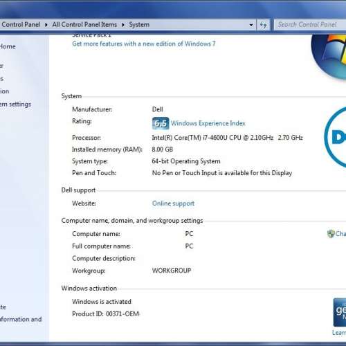 Dell Latitude E7240 Laptop + Docking Station + 2 Power adaptors