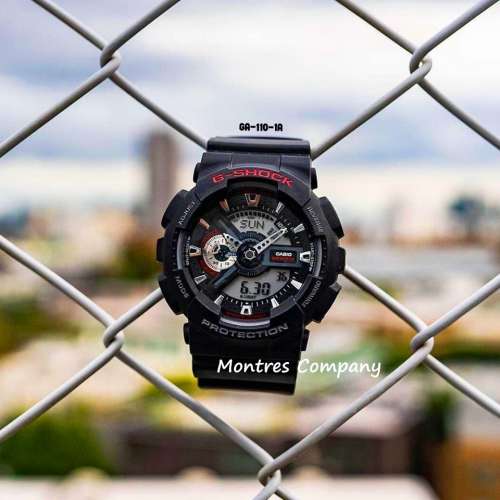 Montres Company 香港註冊公司(33年老店) 卡西歐 CASIO G-Shock 紅黑色 GA-110-1A ...
