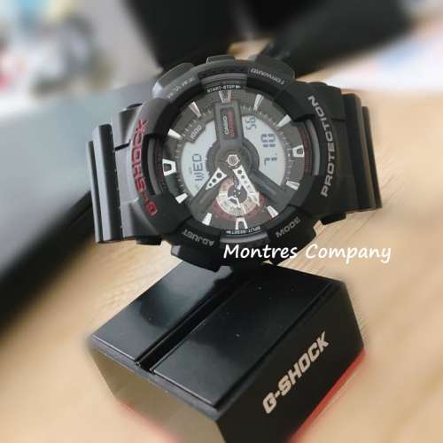 Montres Company 香港註冊公司(33年老店) 卡西歐 CASIO G-Shock 紅黑色 GA-110-1A ...