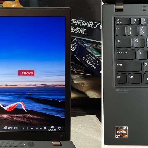 真95%新 Lenovo Thinkpad X13 Gen2, 觸控屏 Ryzen 7 Pro 5850U, 16GB, 新512GB SSD...