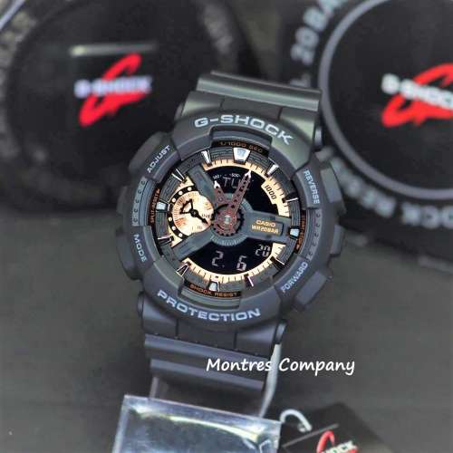 Montres Company 香港註冊公司(33年老店) 卡西歐 CASIO G-Shock 防磁 黑色玫瑰金 G...