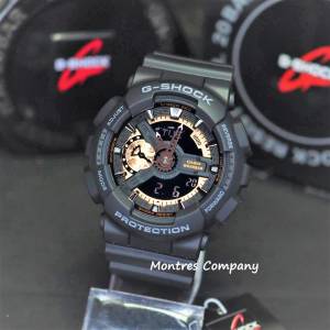 Montres Company 香港註冊公司(33年老店) 卡西歐 CASIO G-Shock 防磁 黑色玫瑰金 G...