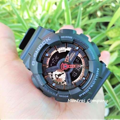 Montres Company 香港註冊公司(33年老店) 卡西歐 CASIO G-Shock 防磁 黑色玫瑰金 G...