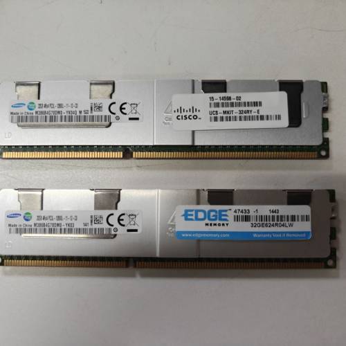 三星 Samsung DDR 3 ECC 1600 4Rx4 PC3L 32GB X2 共64GB