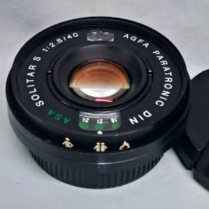 SOLITAR S 40mm F2.8 (拆自 AGFA  OPTIMA 1035 SENSOR 機身)已改M42牙(配合對焦筒...