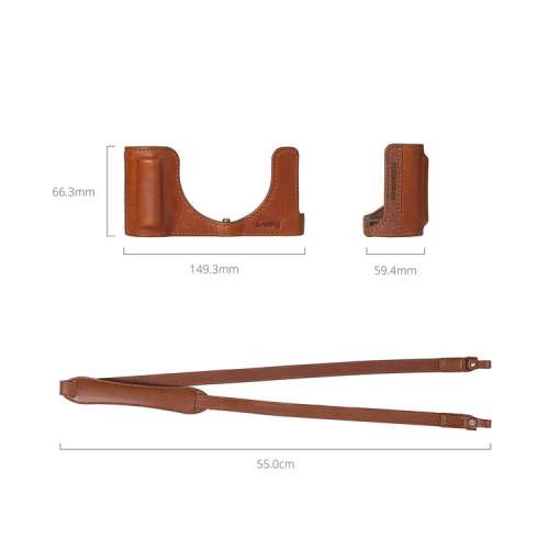 SmallRig Panasonic LUMIX L10 Half-Case with Shoulder Strap (Brown) - 6275