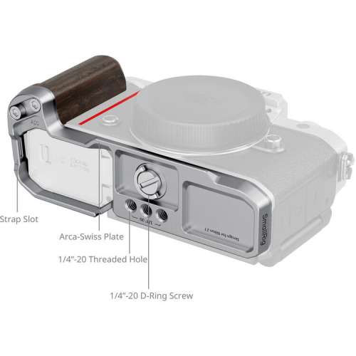 SmallRig L-Shape Wooden Grip for Nikon Zf (Silver) - 5707 木製銀色L 型側手柄支架
