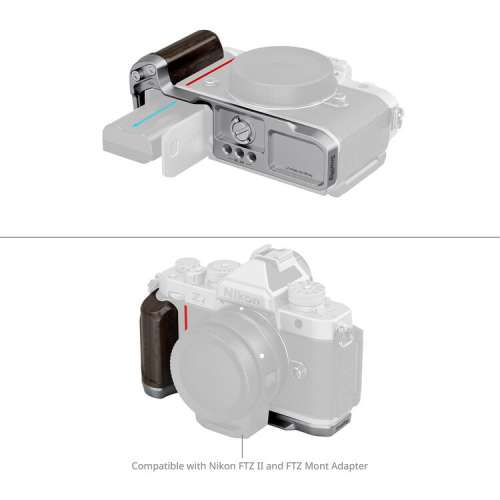 SmallRig L-Shape Wooden Grip for Nikon Zf (Silver) - 5707 木製銀色L 型側手柄支架
