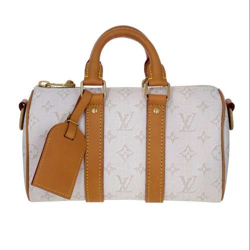 Louis Vuitton Monogram Embossed Vachetta Heritage Keepall Bandouliere 25