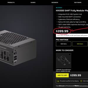 全新未用過 最新版(2025年10月推出)Corsair HX1200i SHIFT全模組鉑金認證ATX電源 火牛