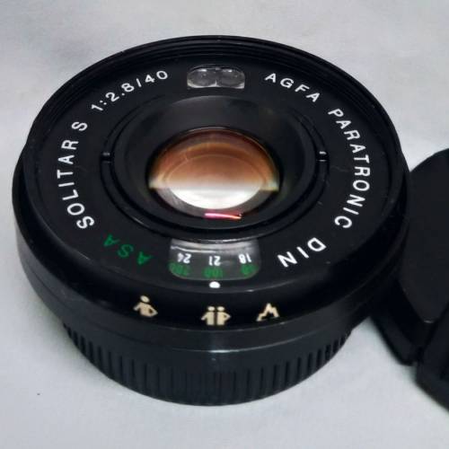 SOLITAR S 40mm F2.8 (拆自 Agfa  OPTIMA 1035 SENSOR 機身)已改M42牙(配合對焦筒用)
