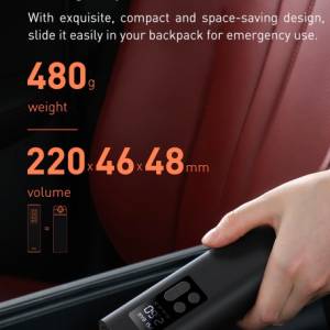 Baseus SUPER Mini AIR INFLATOR MULTI-Purpose Car Air Compressor (12v auto power)