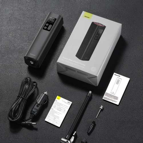 Baseus SUPER Mini AIR INFLATOR MULTI-Purpose Car Air Compressor (12v auto power)
