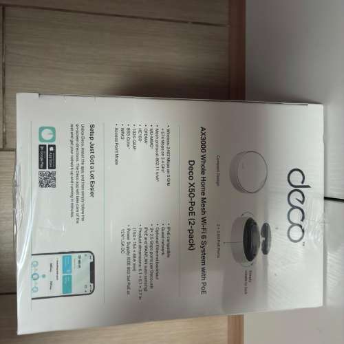 【全新行貨】TP-Link Deco X50-PoE (2-pack) 雙 2.5G Port 加強版｜完美支援 2000M ...