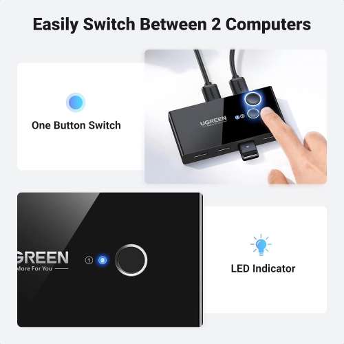Laptop/ Desktop Computer's Switch Selector KIT (USB 3.0) for 2 Computers