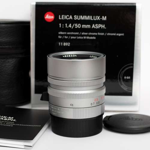 Leica Summilux-M 50mm F/1.4 E46 ASPH Silver Lens Germany 11892