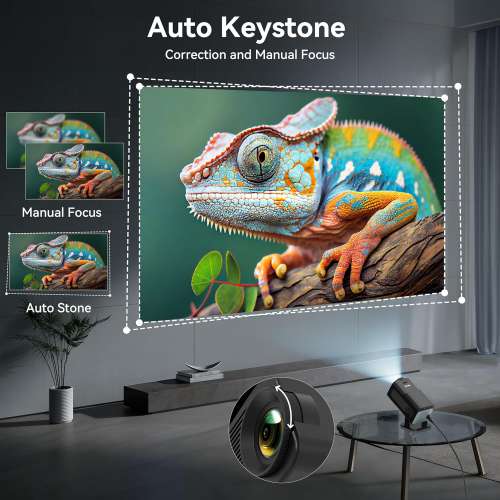 Magcubic HY320 Dual Band 4K,FULL HD 1080P (Auto Keystone)Projector Wi-Fi 2.4/5G