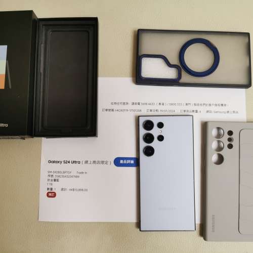 1TB,香港行貨,鈦金屬藍色Samsung s24u s24 ultra dual 雙卡 5G, 有盒有單