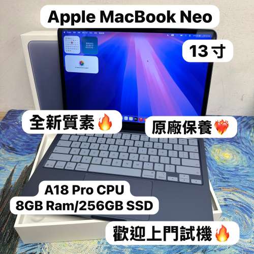 （超輕薄🔥MacBook Neo閑置品)APPLE  MacBook Neo A18 Pro CPU/ 8GB Ram/256GB SSD/...