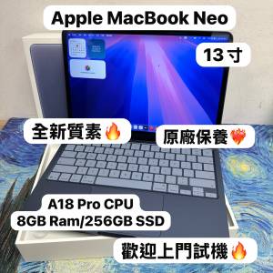 （超輕薄🔥MacBook Neo閑置品)APPLE  MacBook Neo A18 Pro CPU/ 8GB Ram/256GB SSD/...