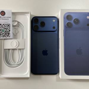 現貨藍色 iPhone 17 pro max 2tb 電池100%充電20次外觀全新 蘋果保養2026/11/2 wha...
