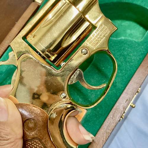 日本模型槍 KOKUSAI S&W M36 電鍍24K  限定品 值得收藏