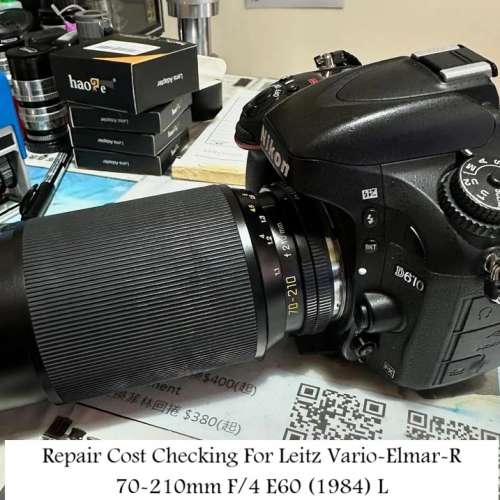 Repair Cost Checking For Leitz Vario-Elmar-R 70-210mm F/4 E60 (1984) Lens Clean