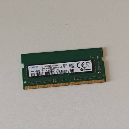 Samsung 32GB DDR4 3200MHz SODIMM ram 一條 Laptop notebook RAM