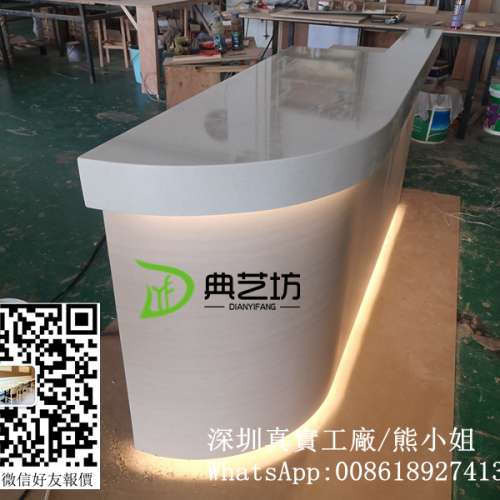前台櫃，餐廳收銀枱，餐廳茶水櫃，收銀枱，儲物櫃，茶水櫃，抽屜收銀枱定做，有燈帶...